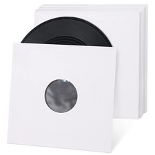 20PCS White Vinyl Record Inner Sleeves for 12" LP Albums