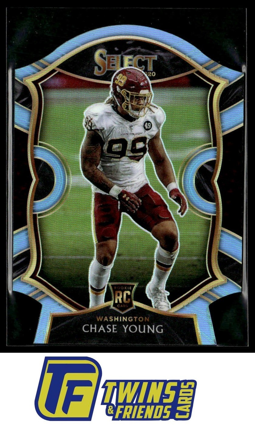 2020 Panini Select #64 Chase Young Light Blue Prizm Die Cut