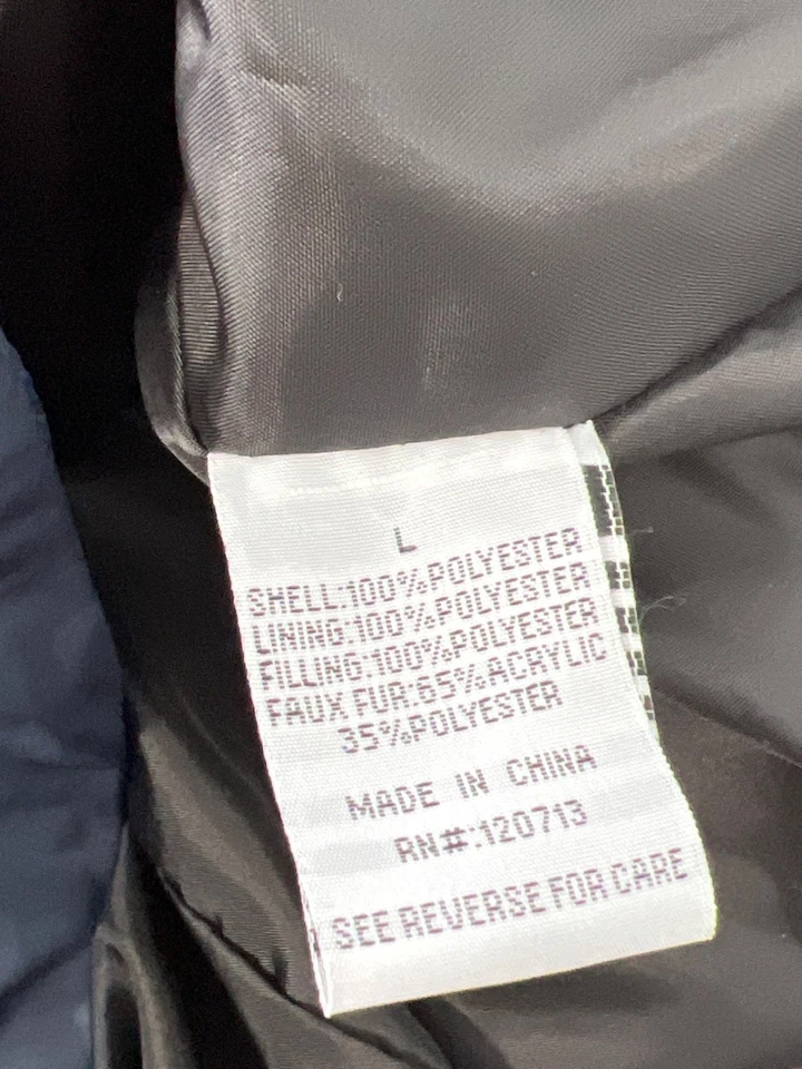 Abrigo Parka Sporto Tulip Acolchado Resistente al Agua Talla Grande Azul Marino Prendas Exteriores Foto 3 de 4