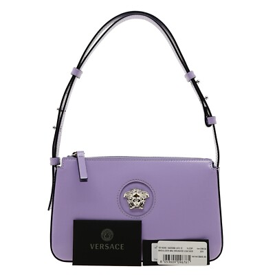 Versace Medusa Shoulder Bag Brushed Purple Leather New | eBay