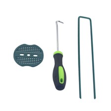 50 x METAL GROUND GARDEN LANDSCAPE WEED MEMBRANE FABRIC TURF HOOKS PEGS STAPLES