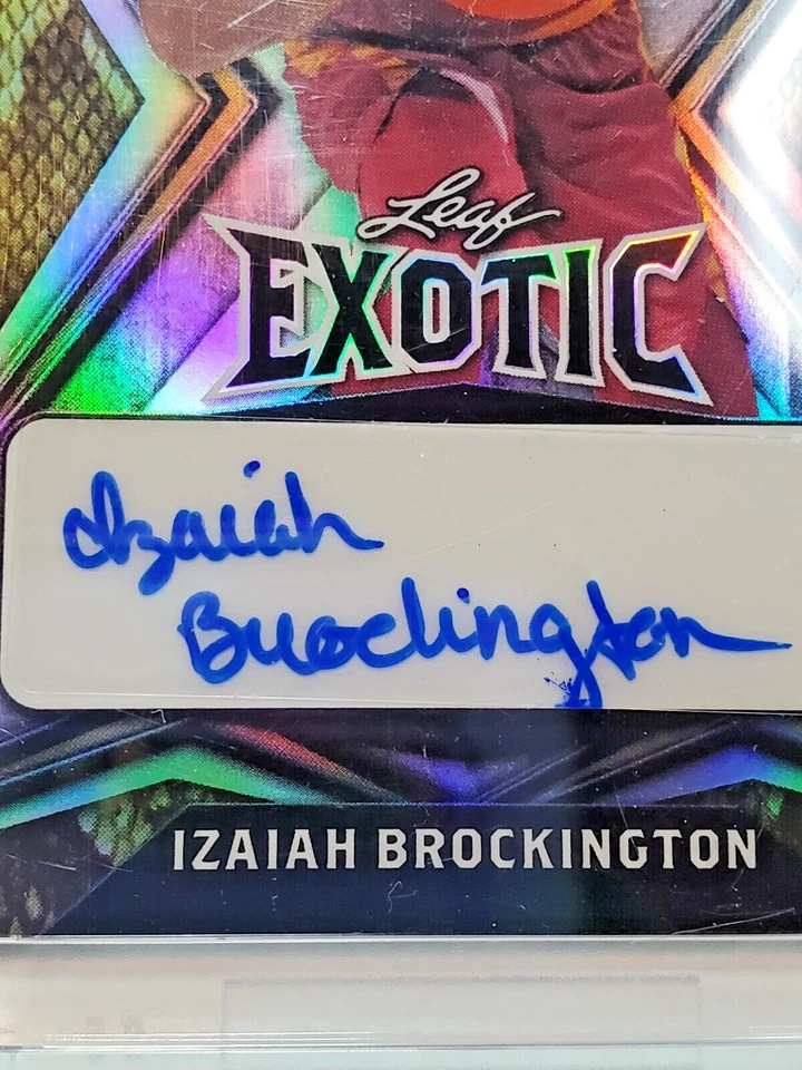 Izaiah Brockington 2022-2023 Leaf Exotic Snake Auto #BA-IB1 Rookie 3/10 Pelicans - Image 2 of 4