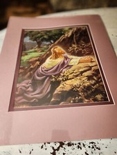 Vintage Jesus Praying at Gethsemane - matted 8"x10" 