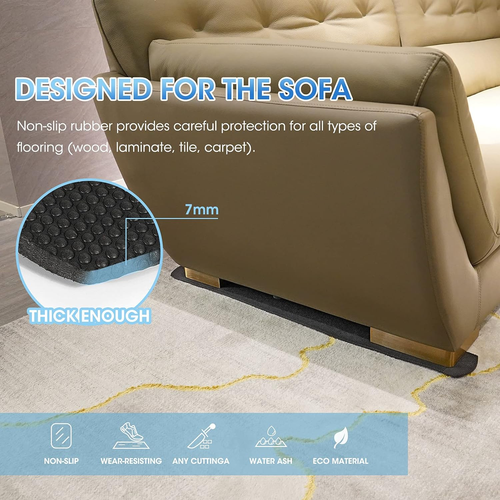 4 Pack AntiSlip Furniture Rail Pads for Recliners,Sofa,Couches
