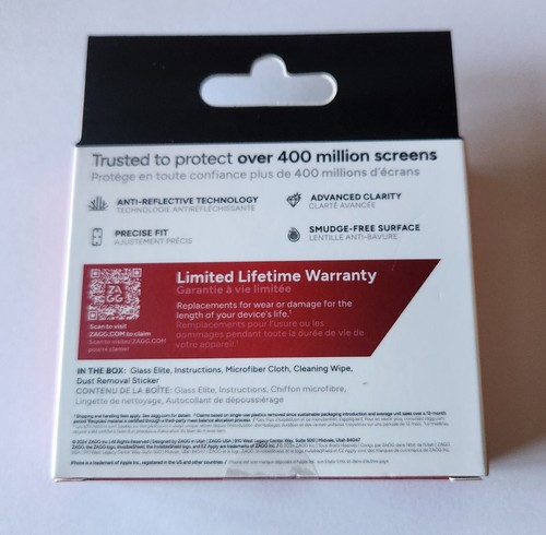Verre transparent ZAGG Elite caméra lentille protection verre pour Apple iPhone 16 PLUS NEUF - Photo 4 sur 5