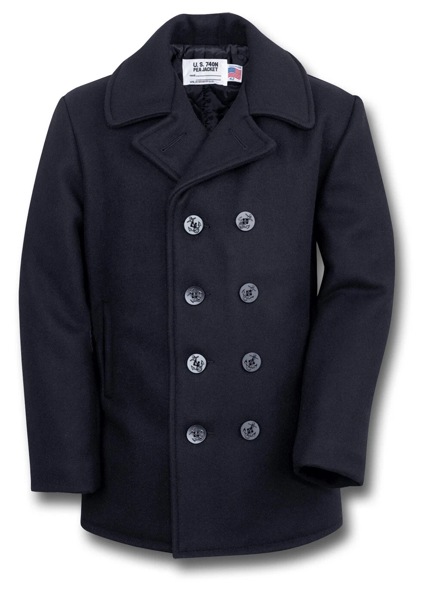 NEW SCHOTT 740N NYC WOOL PEA COAT DARK NAVY USA MADE 70304 eBay