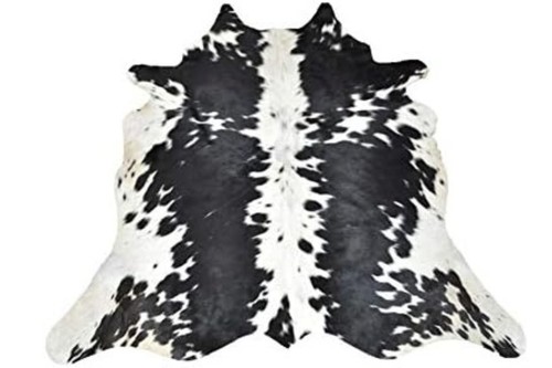NEW LARGE 100% COWHIDE LEATHER RUGS TRICOLOR COW HIDE SKIN CARPET AREA 18-35SQFT - Picture 8 of 35