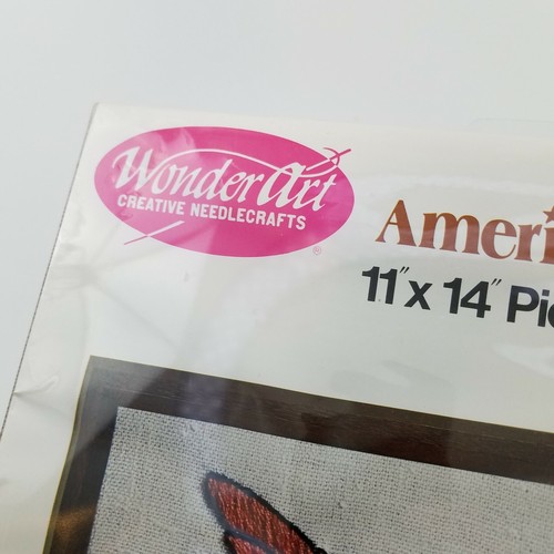 Wonder Art Creative Needlecraft Americana Stitchery AMERICAN EAGLE 11X14 NEW - Picture 3 of 7