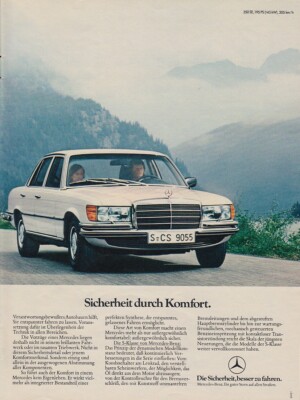 1976 Mercedes-Benz 350 SE (W116) - Advertising Advert Original Advertising