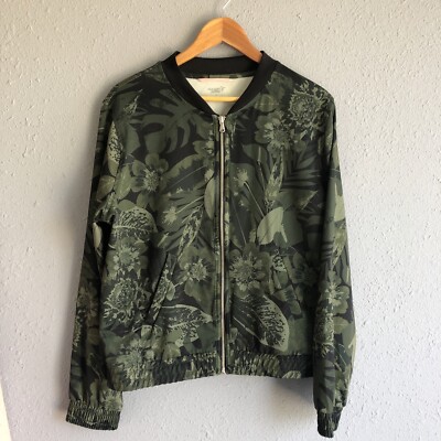 Old Navy Active Go Dry Floral Tropical Leaf Full Zip Light Jacket