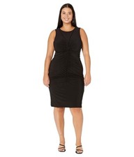 Vince Camuto Ity Bodycon with Ruched Front Skirt/Dress, Black Sz-2