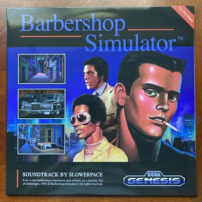 NEW Slowerpace Barbershop Simulator BLUE vinyl LP #/200 VGM OST Vaporwave SEGA