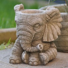 Elephant Plant Pot Stone