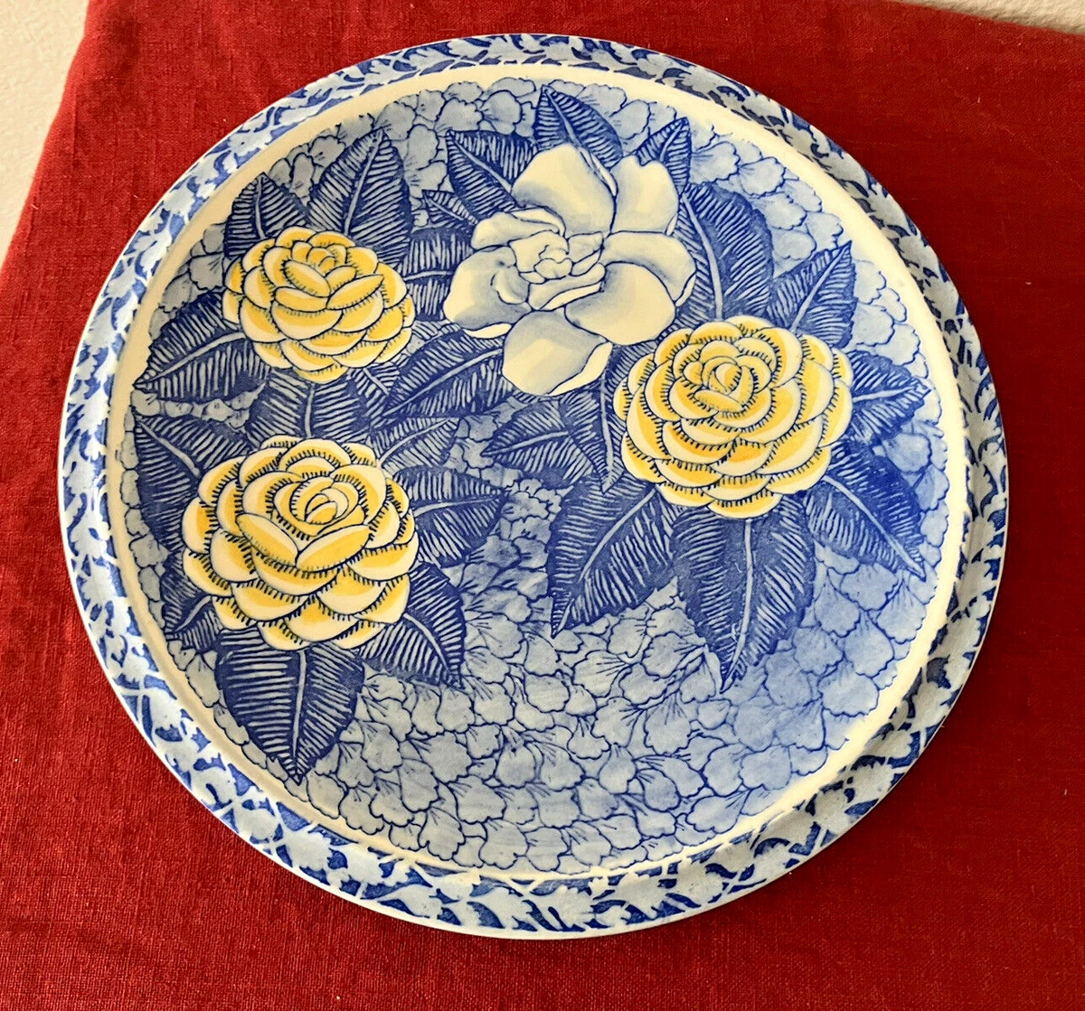 RARE Vintage Vernon Kilns Aloha Don Blanding Delight Plate Hawaiian Flowers 9.5