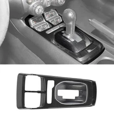 🏆2Pcs Center Console Gear Shift Panel Cover Trim Bezel For Chevy Camaro 2010-15