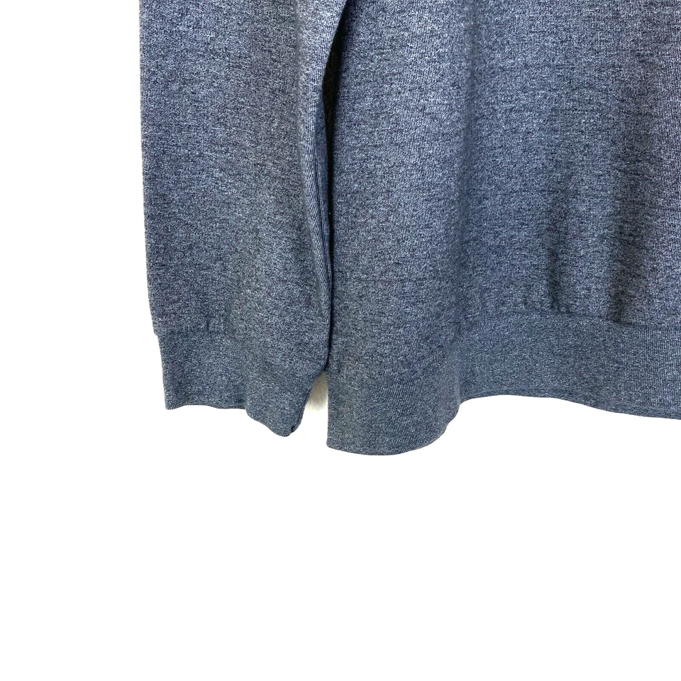 Camisa Pullover Para Hombre Alfani 1/4 Cremallera Talla XL Mezcla de Algodón Gris Medio Cuello Alto Foto 4 de 4