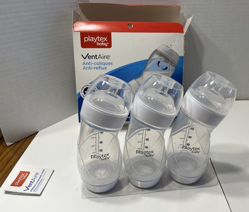 Playtex Baby VentAire Anti-Colic Anti-Reflux 9 oz Bottles BPA Free Lot Of 3 - Picture 7 of 8