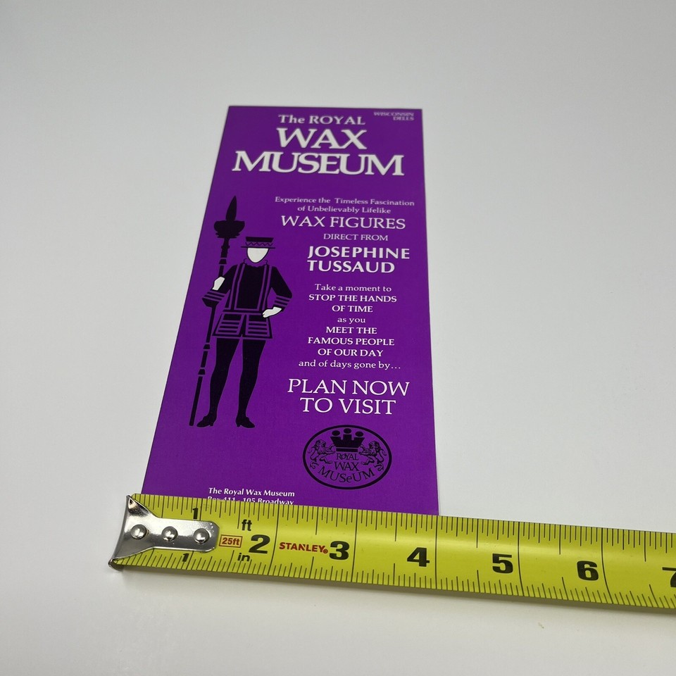 The Royal Wax Museum Wisconsin Dells WI Brochure Advertising eBay
