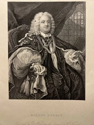 BISCHOP HOADLY 1860 Stich Gravure William Hogarth Antik Stahlstich ENGRAVING - Bild 1 von 4