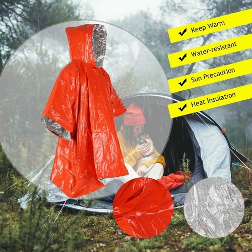 Emergency Survival Poncho Waterproof Blanket Rain Ponchos - Picture 5 of 15