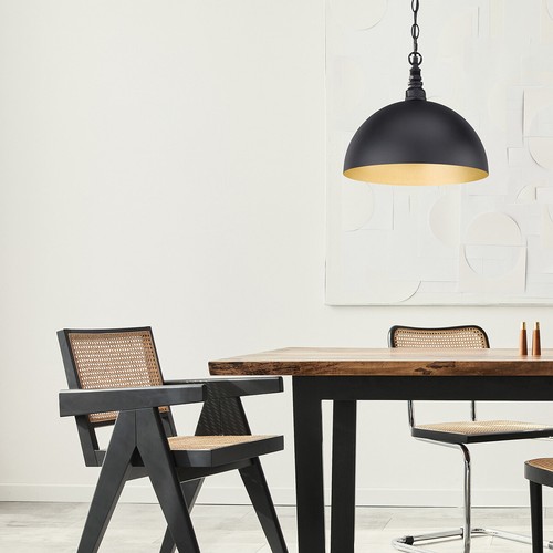 LOFT VINTAGE HÄNGELEUCHTE HÄNGELAMPE LEUCHTE PENDELLEUCHTE SCHWARZ GOLDFARBIG - Bild 2 von 4