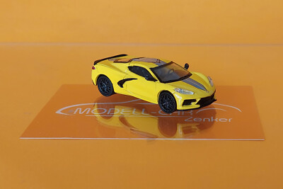 Brekina PCX 870672 Chevrolet Corvette C8 gelb 2020 1:87 NEU Modellauto