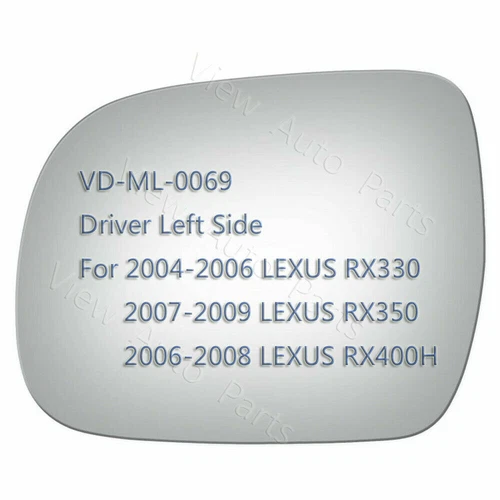 Mirror Glass+Adhesive for 2005 Lexus RX330/RX350 /RX400h Driver Left Side LH New