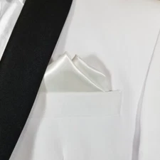 NEW - Men's 2 Point Pre-Folded Satin Pocket Square Insert - More Colors