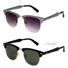 Half Frame Cute Style Sunglasses Vintage Retro Flat Color Styles Unique