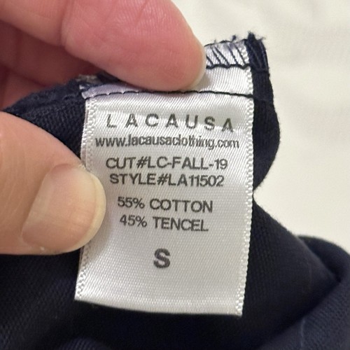 Giacca da lavoro LACAUSA Claire blu stile lavoro blu navy misto cotone taglia small - Foto 4 di 7