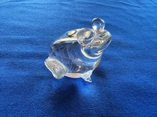 Fat Glass Crystal Frog Figurine