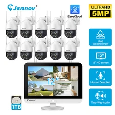CCTV Security Camera System Wireless 10CH 5MP Color Night Vision IP66 WIFI Audio