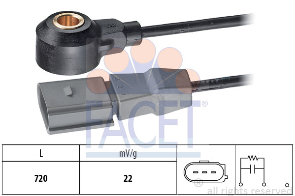 KNOCK SENSOR FITS AUDI A3 TT VW BEETLE JETTA 2.5 FACET 9.3199