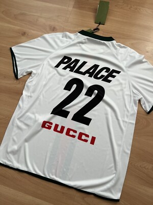 Palace x Gucci Printed Football Technical Jersey T-Shirt . .  #palaceskateboards #palacegucci #guccipalace #guccixpalace #palacexgucci