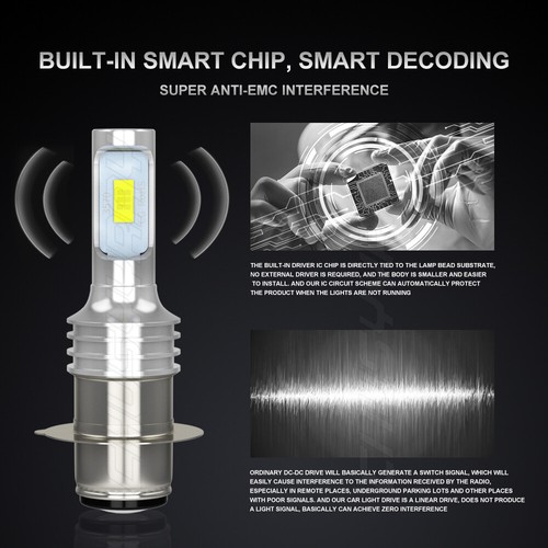 2 6000K Bright LED bulbs for Suzuki Ozark 250 LT-F250 2003-2009 ATV headlight US - Picture 9 of 10