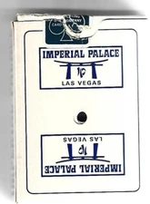 Imperial Palace Casino blue Playing Cards WITH HOLE PUNCH CANCELLED LAS VEGAS