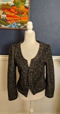 Banana Republic Classic Fit Italian Fabric Black Tweed Blazer Sz 6 Small S 198