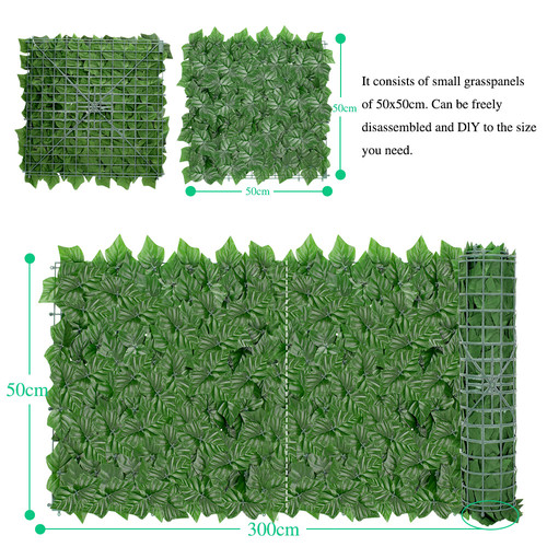 3-15M Artificial Ivy Leaf Privacy Wall Fence Garden Hedge Wall Decor Foliage - Picture 4 of 16