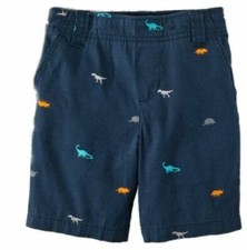 365 Kids from Garanimals, Woven Short Dinosaur Printed, Navy, Size 4