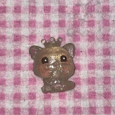 Blip Toys Squinkies clear Sparkle Kitten Wearing Crown Rare