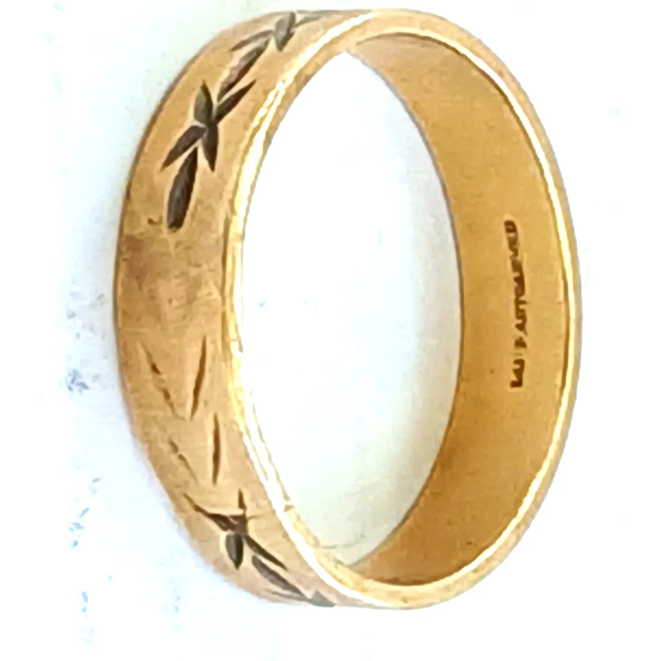 Anillo para hombre banda oro macizo 14k talla 13 ARTCARVED 6,5 gramos Foto 2 de 4