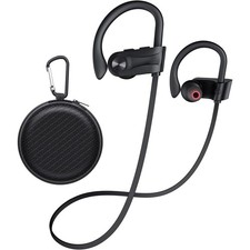 Bluetooth 5.3 Headphones, 16Hrs Playtime Stereo Bass Headsets, IPX7 Waterproof