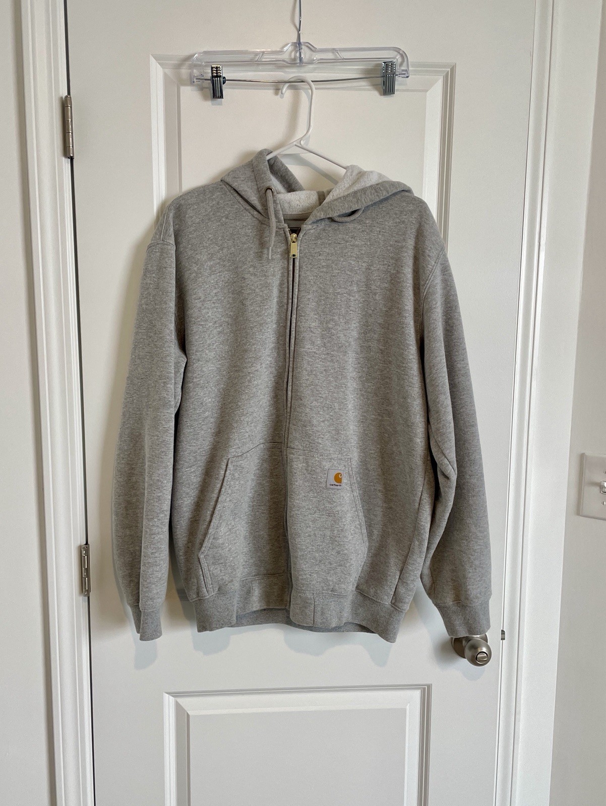 Men’s Carhartt Medium Loose Fit Midweight Full-Zip Sweatshirt Heather Gray