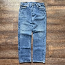 Vintage Mens 36x34 Levis 501XX Blue Button Fly Classic Cotton USA Made Jeans