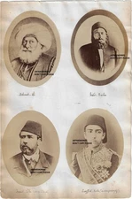 4 photos c1865 Egypt Vice King Said Pasha Ismail Pasha Tawffi Mehemet Ali ..