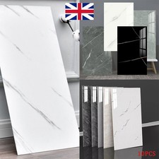 10X PVC Marble Tiles Wall Sticker Self-Adhesive Stick Kitchen Bathroom Decor