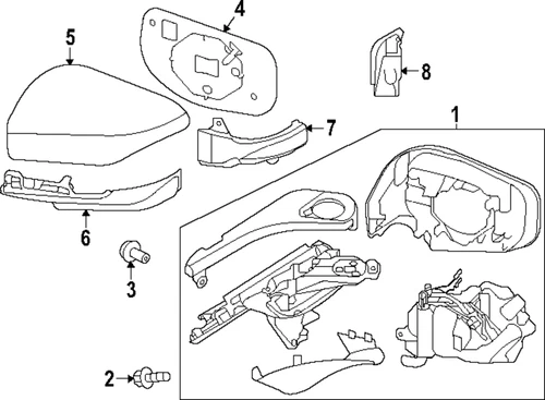 Genuine Subaru Mirror 91036AN52A