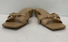 Vince Camuto Selaries Nude Gold Trim Block Heel Slide Mule Sandals Size 6.5 — photo 2