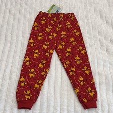Y2K Disney Winnie the Pooh Jogger Sweatpants Red Elastic Waist Size 4 USA NWT