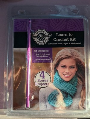 Learn to Crochet Kit by Loops & Threads  Size G Hook New 